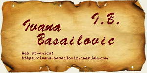Ivana Basailović vizit kartica